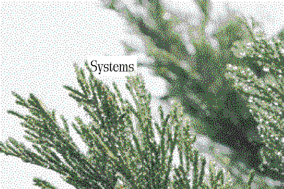 A complex network of tangled wires and broken digital code representing technical debt in a publishing system.