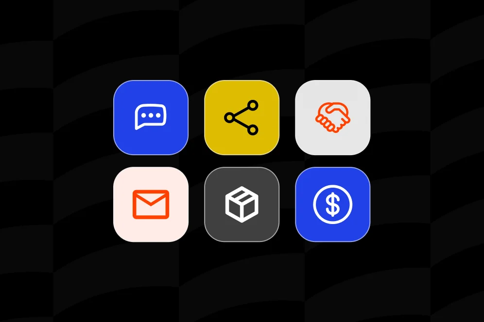 A digital interface showing a creator's profile funneling traffic into automated booking, sales, and inquiry workflows.