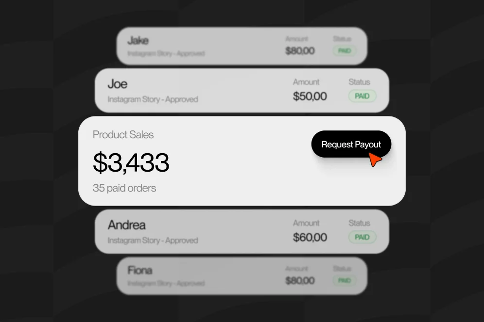 A mobile phone displaying a link-in-bio page with integrated purchase and booking buttons, shifting from links to sales.