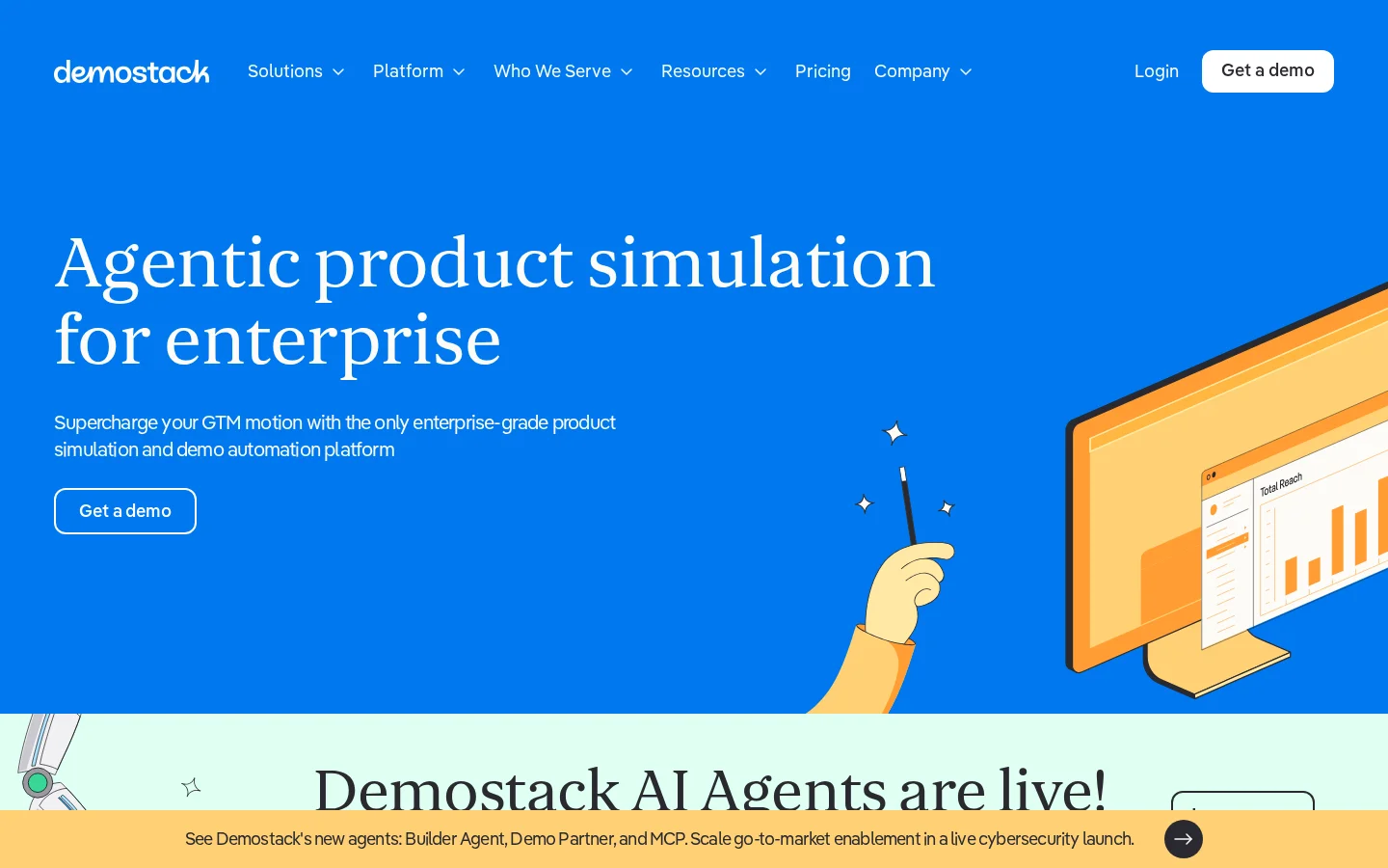 Screenshot of Demostack website