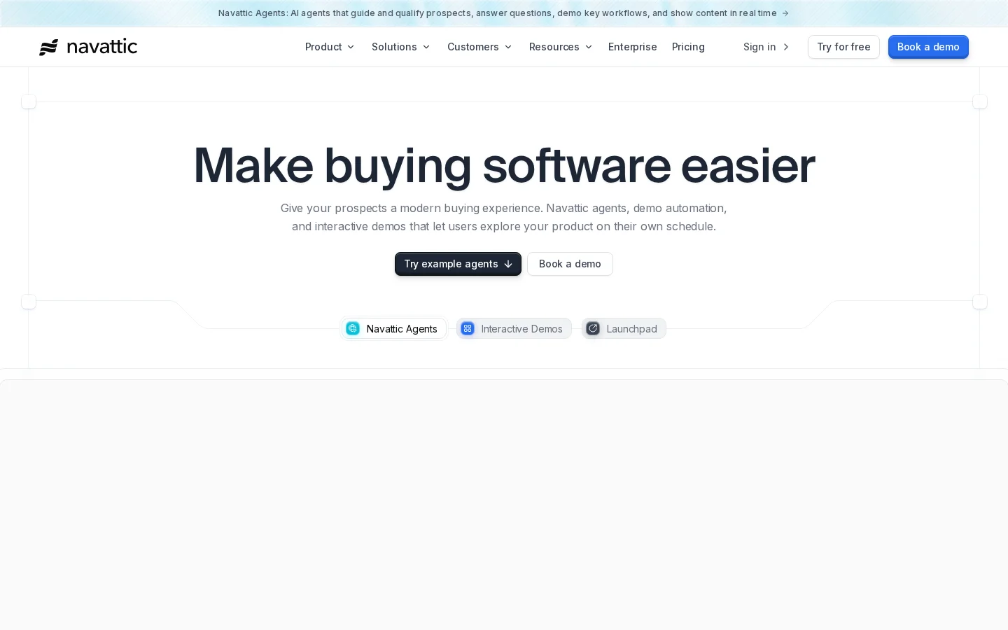 Screenshot of Navattic website
