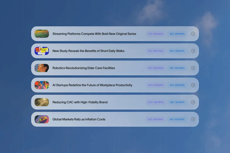 Robot updating website content, ensuring SEO rankings and AI visibility.