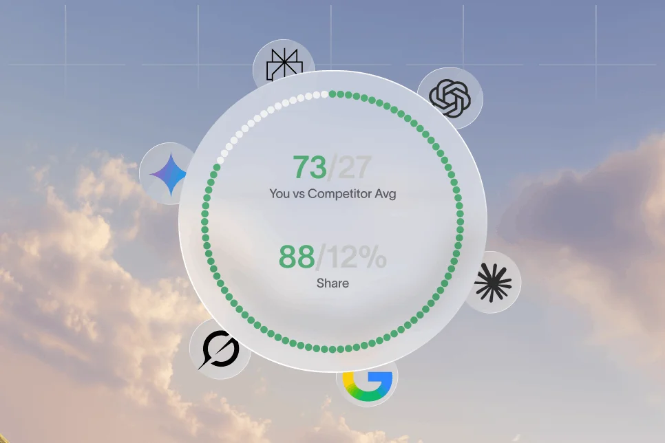 Network of interconnected AI search engines and citation sources, symbolizing brand authority.