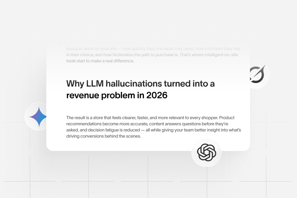 AI model grounded in structured, verified product data, preventing hallucinations in comparisons and answers.