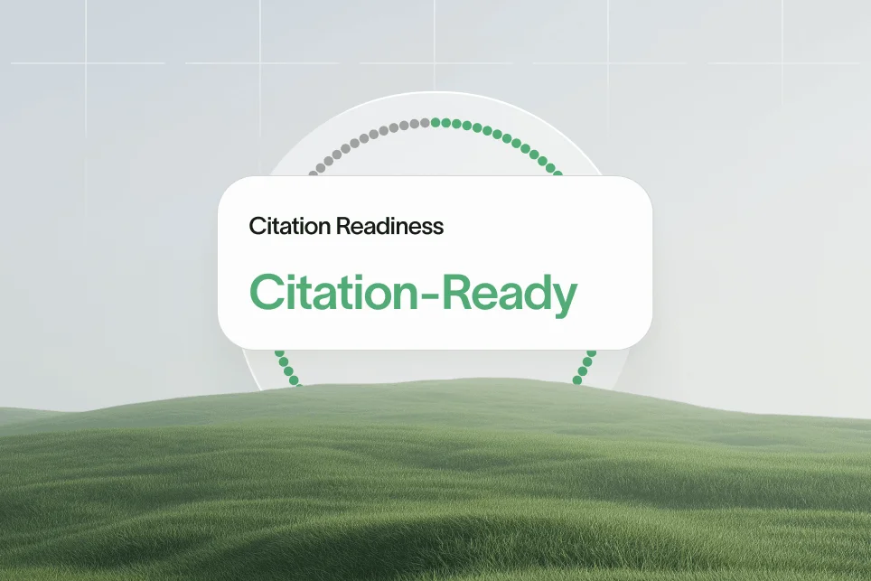 A digital dashboard displaying AI search citations and content performance metrics, shifting focus from rankings to ROI.