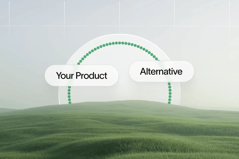A digital illustration of a chatbot interface failing to retrieve data from a complex, cluttered SaaS comparison webpage.